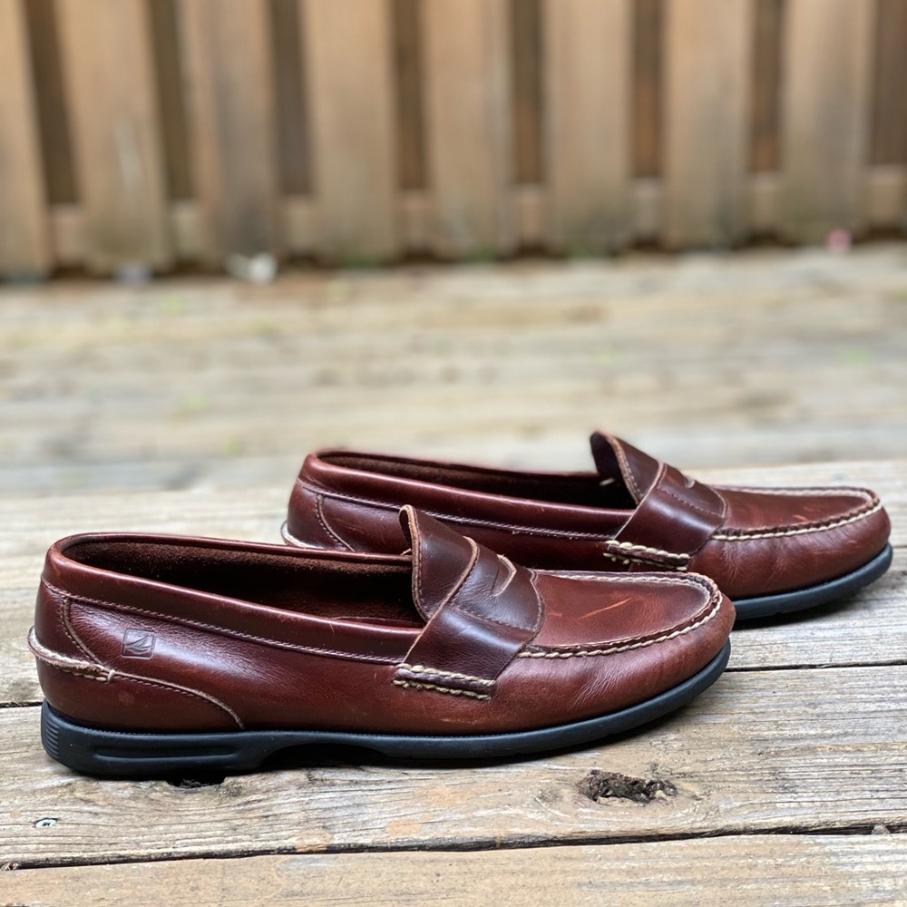 Sperry Men’s Brown Leather Penny Loafer Size 11.5